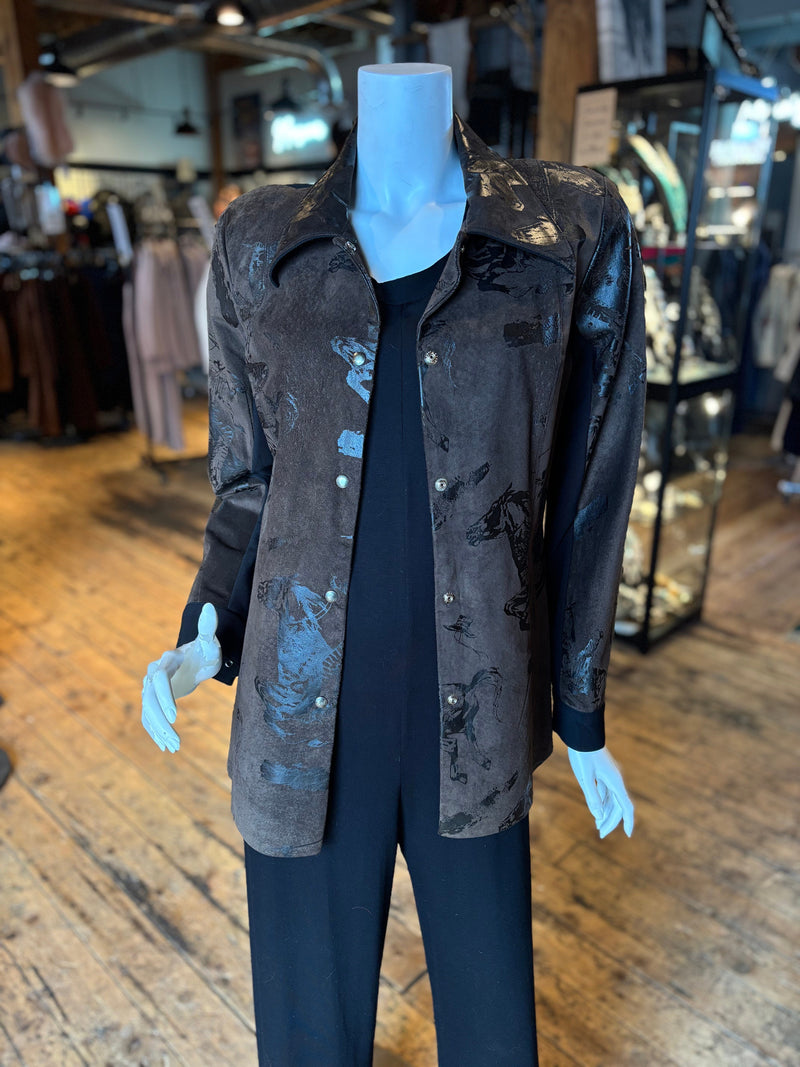 Cowboy Suede Shirt - Chocolate - 1185C