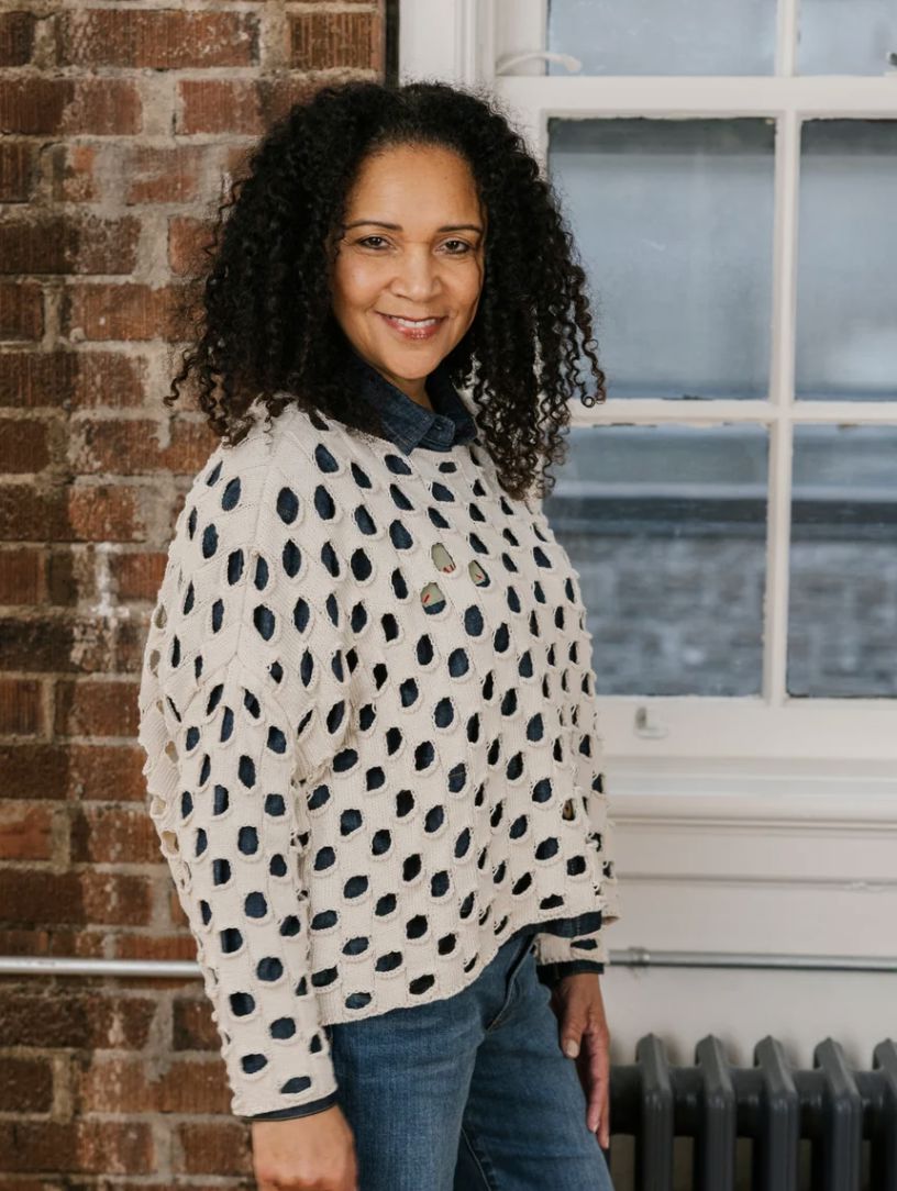 Cream Distressed Pullover - 5160CR