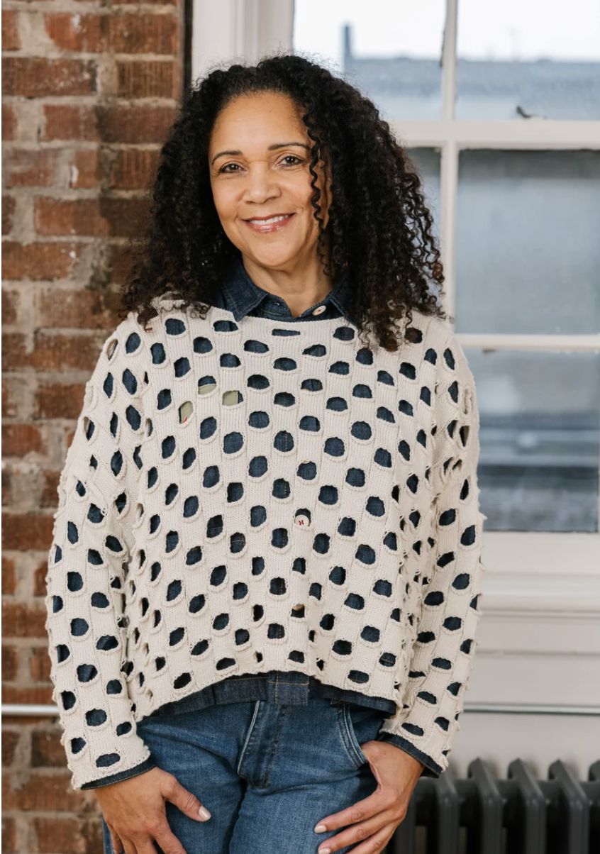 Cream Distressed Pullover - 5160CR