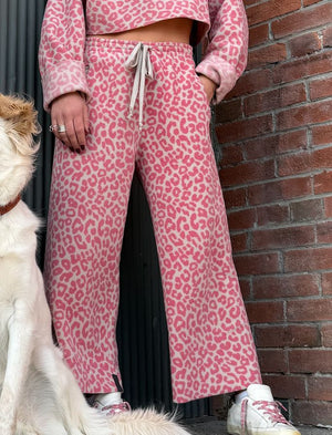 Cropped Fleece Pink Leo Pants - Henriette Steffensen - 2115PL