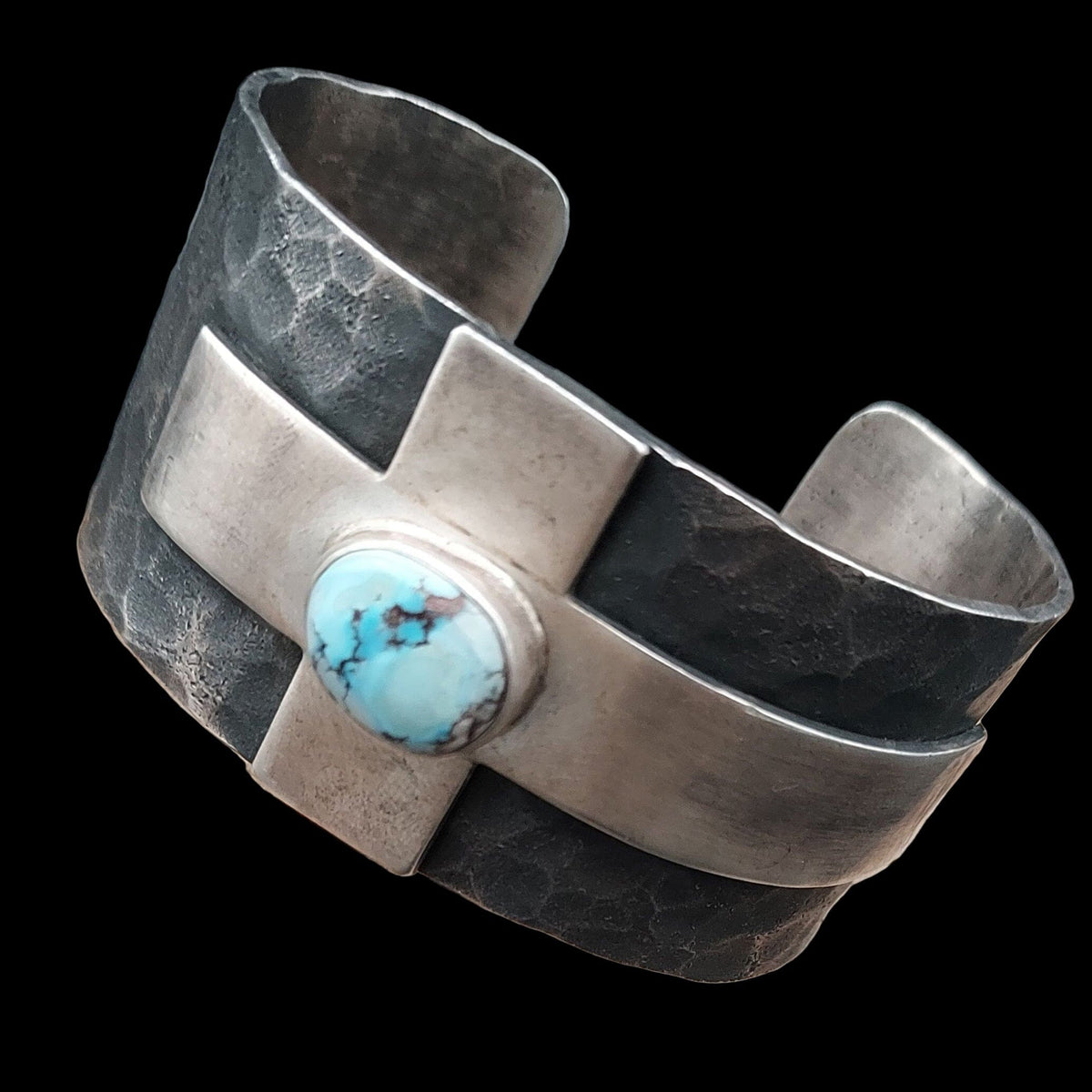 Cross "E" Sterling Silver & Turquoise Cuff - CSM1