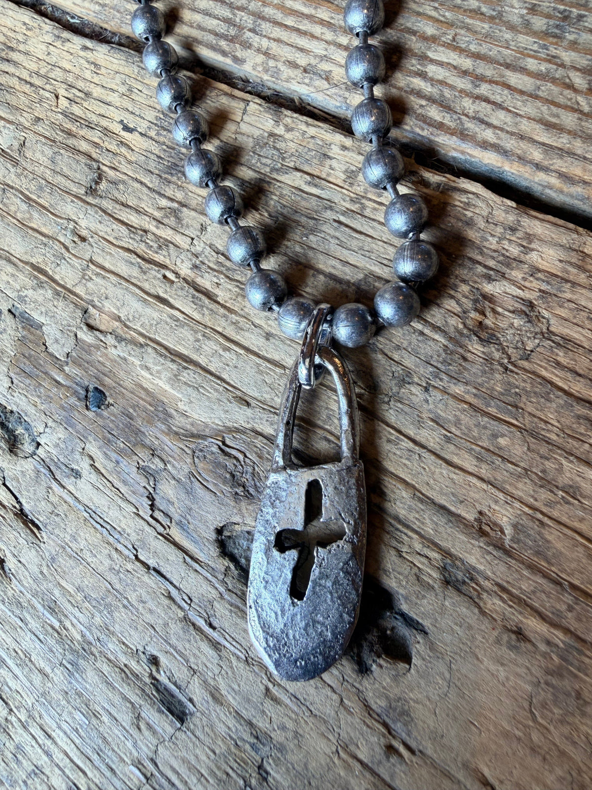 Cross Pendant/Ball Chain Necklace - NV2-101C
