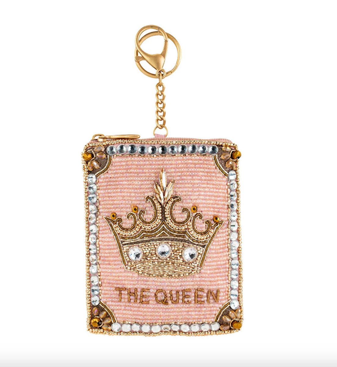 Crowned Jewel Beaded Coin Purse - MFS002435