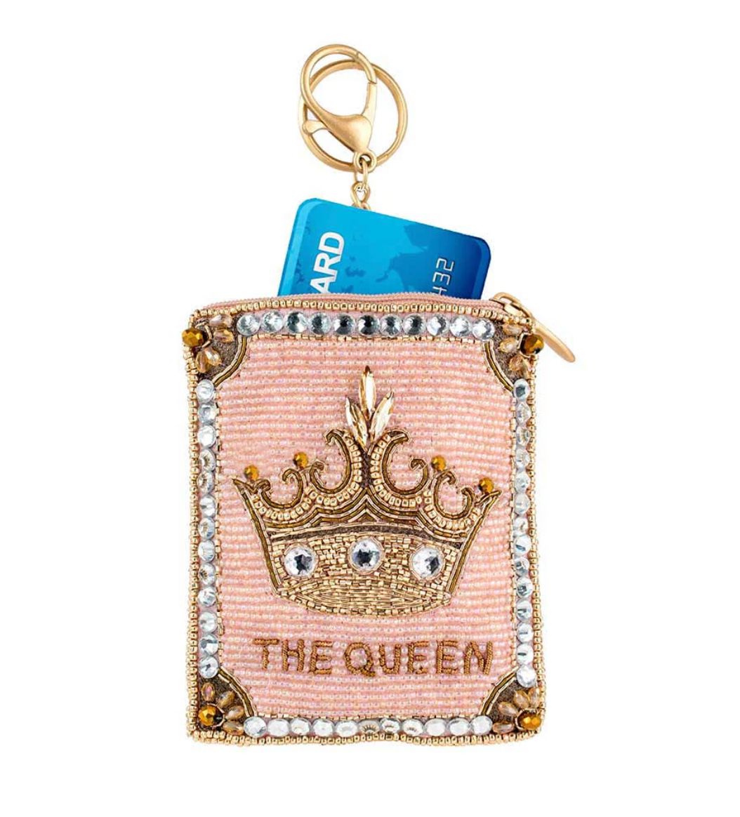 Crowned Jewel Beaded Coin Purse - MFS002435