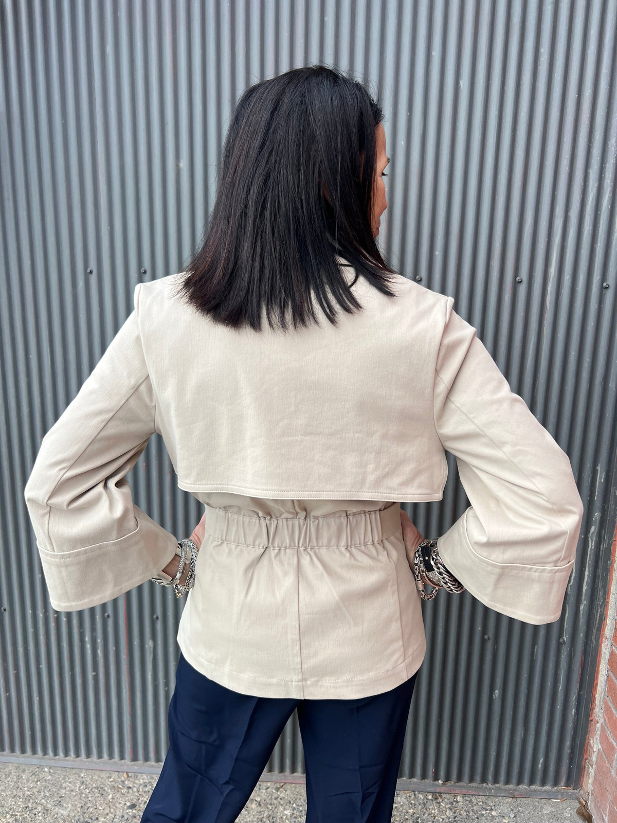 Dakota Khaki Cropped Trench - LY3808