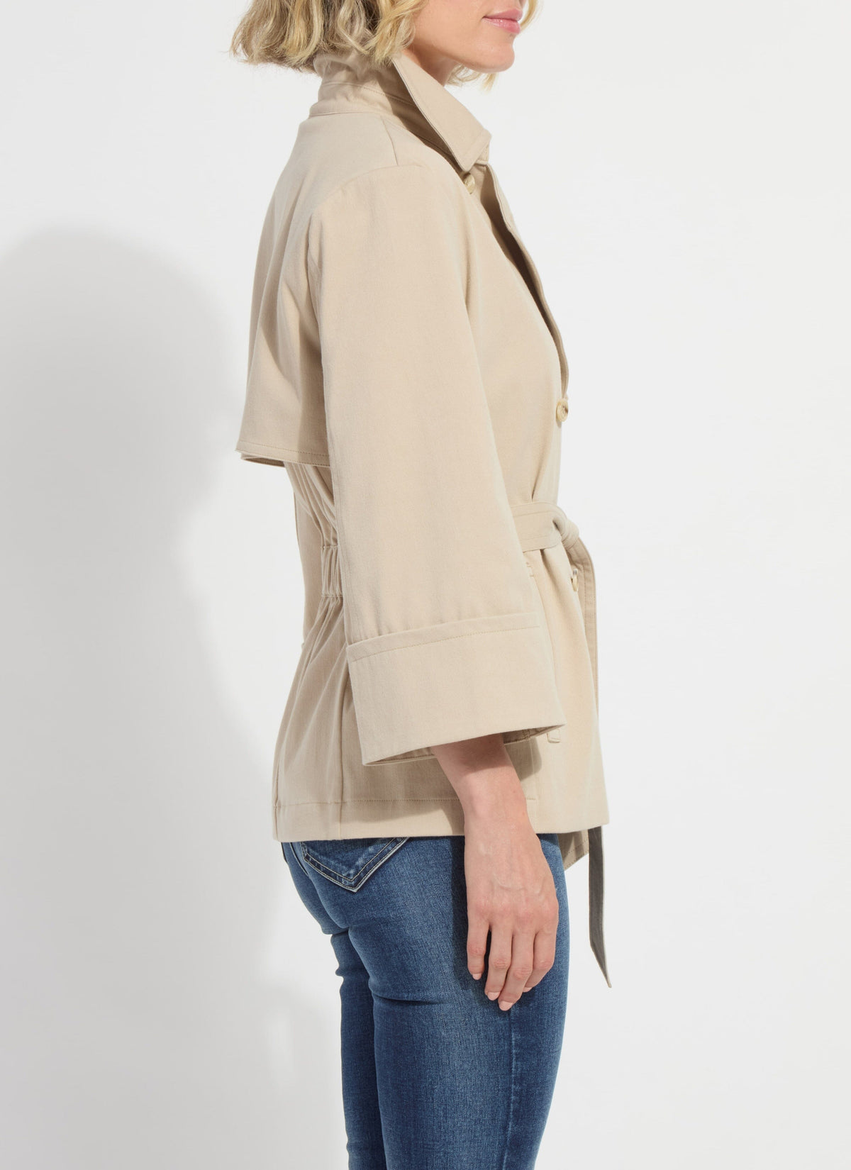 Dakota Khaki Cropped Trench - LY3808