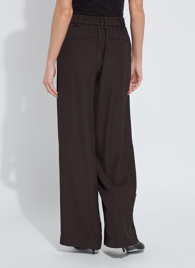 Darcy Pleated Wide Leg Trouser - Espresso - Lysse - LY3660E