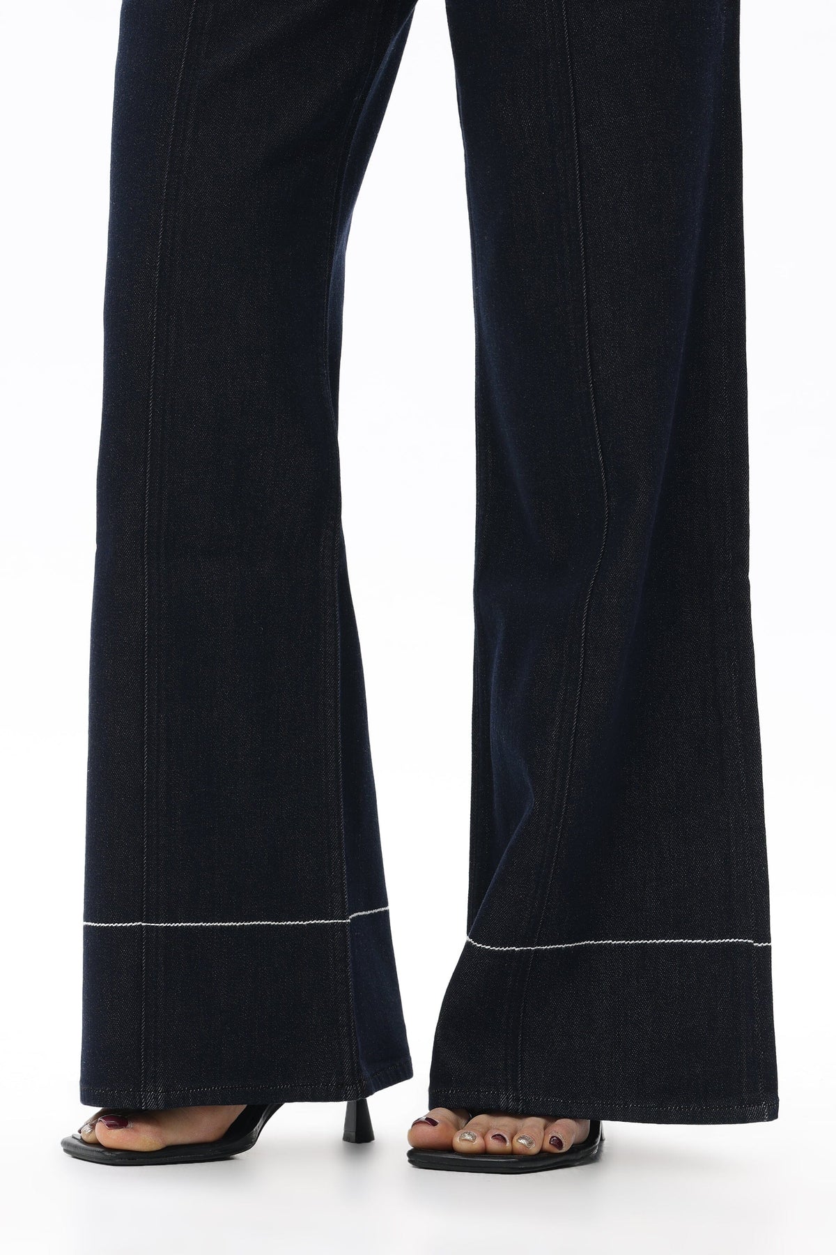 Dark Denim Wide Leg Jeans - BY8376