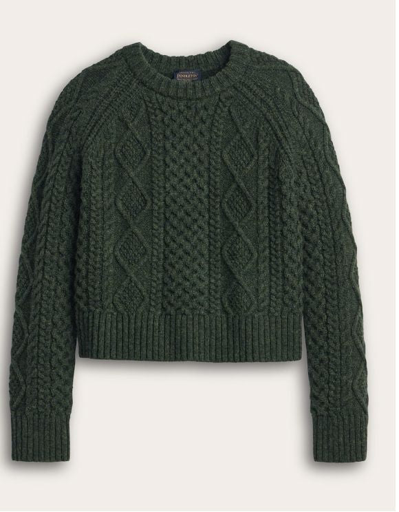 Dark Fir Cable Sweater - Pendleton - TC0114F