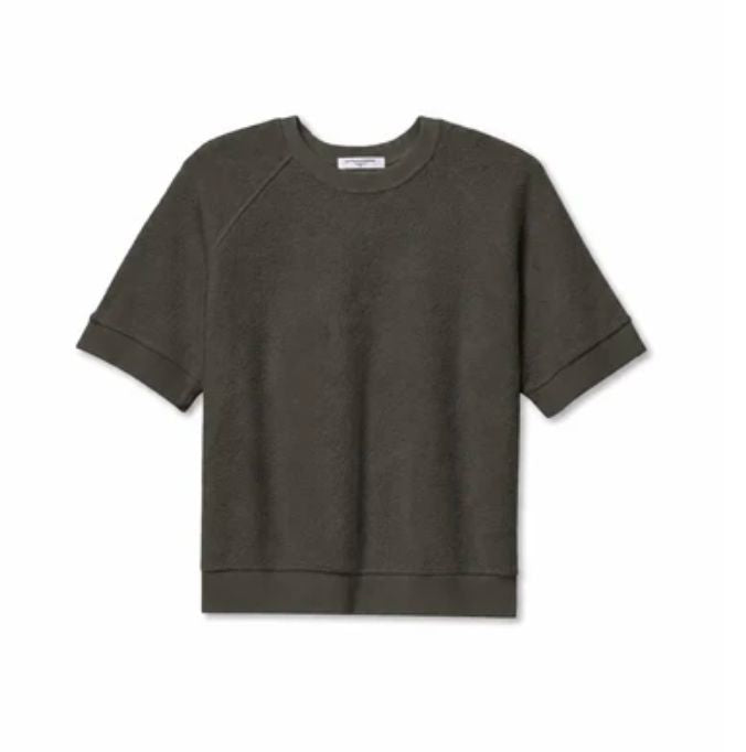 Dark Olive Kennedy Short Sleeve Reversed Top - KENDO