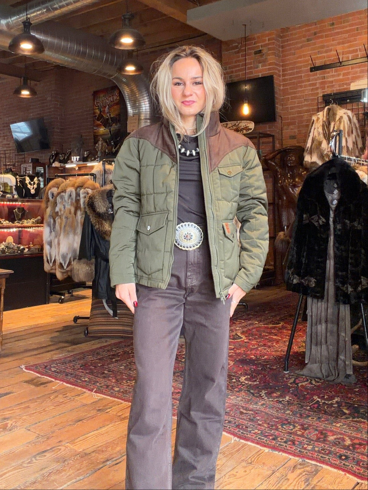 Dark Olive Lenora Jacket - WJA57V