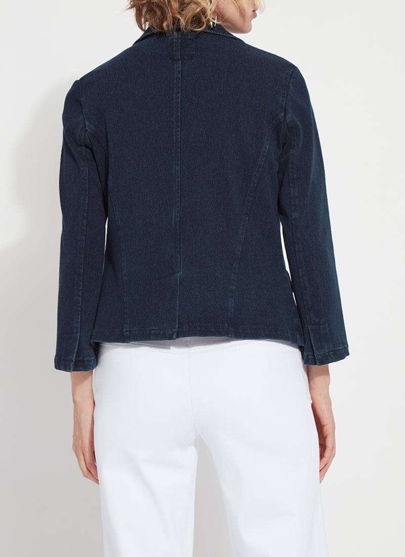 Della Cropped Indigo Blazer - LY3310