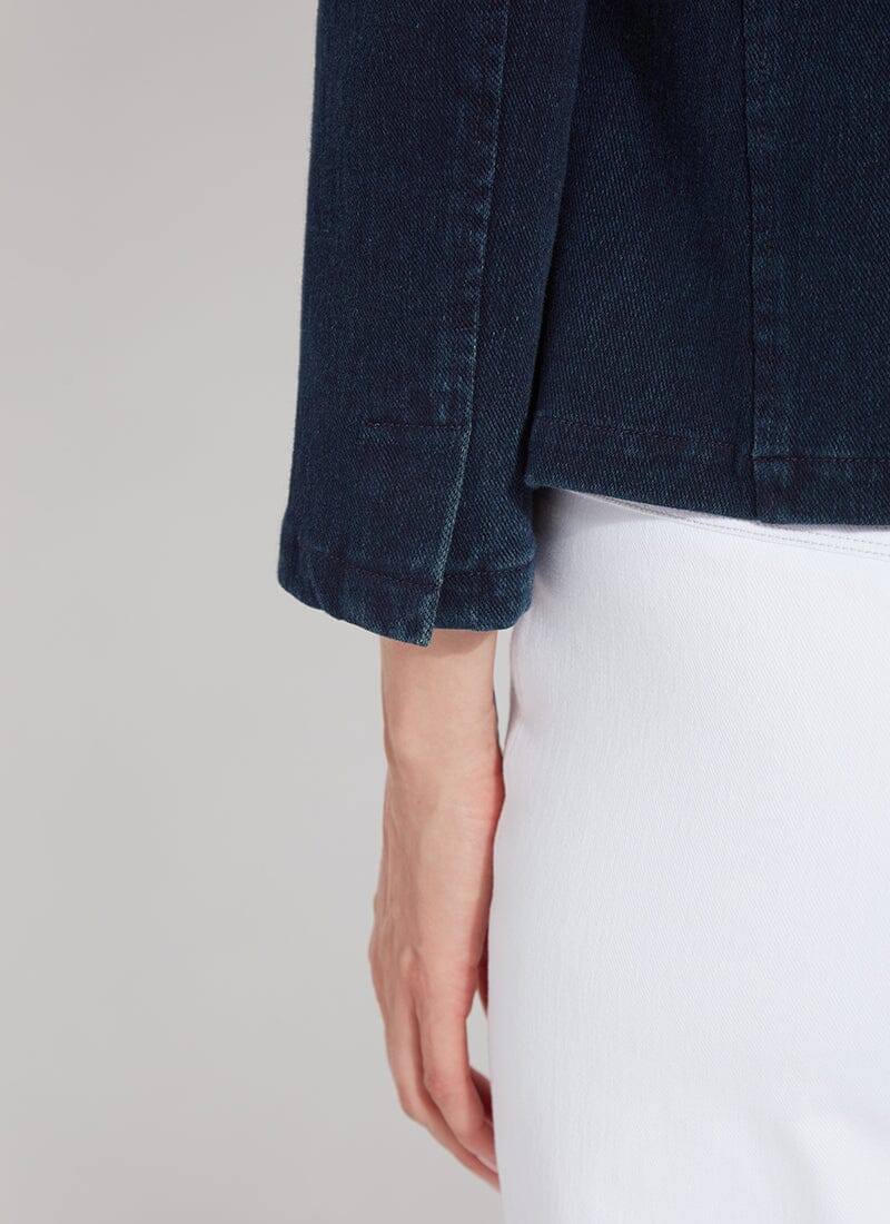 Della Indigo Denim Cropped Blazer - Lysse - LY3310
