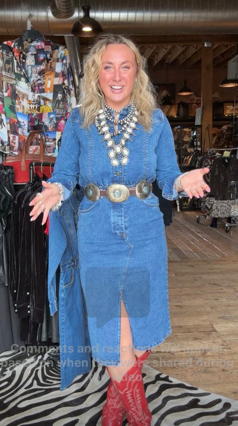 Denim Midi Dress - Tecovas - 40375