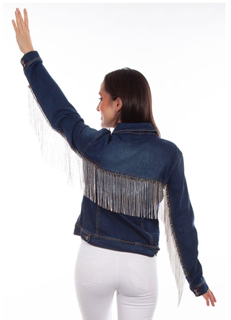 Denim/Rhinestone Jacket - Scully - HC792