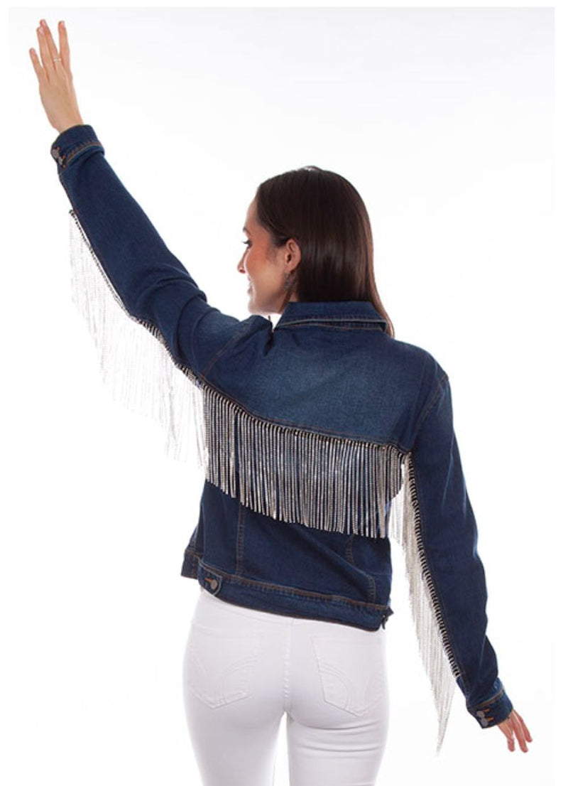 Denim/Rhinestone Jacket - Scully - HC792