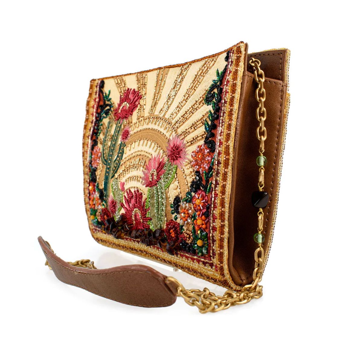 Desert Sunrise Beaded Crossbody Handbag - MFS002534