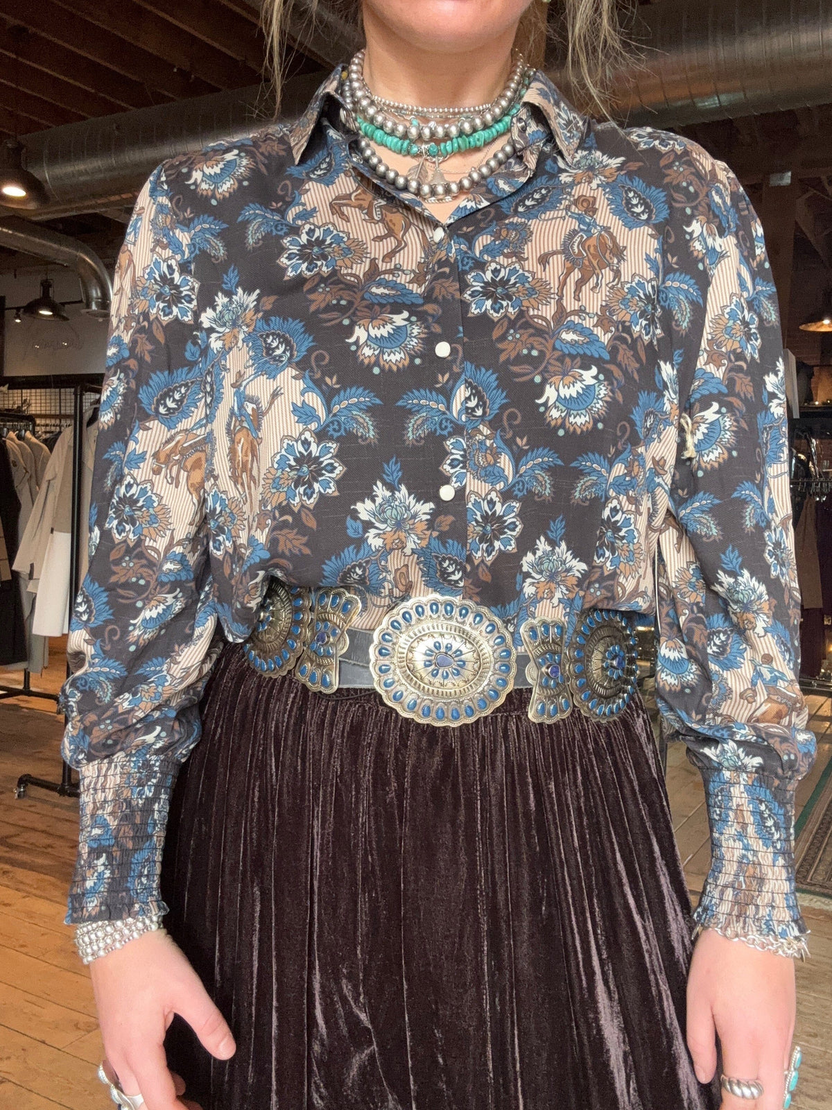 Dewitt's Damask Blouse - Double D Ranch - T4113