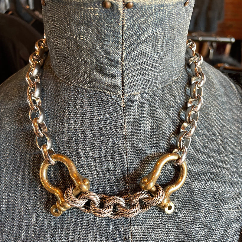 Double Shackle Mixed Metal Chain - NV2-14DS