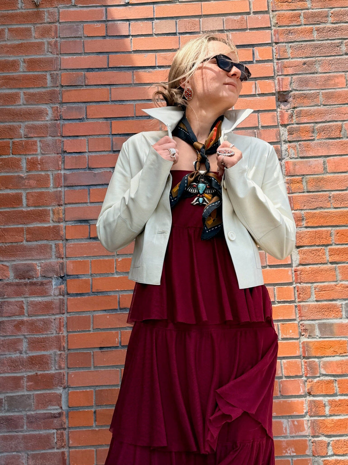 Dove Leather Simona Jacket - 590J368