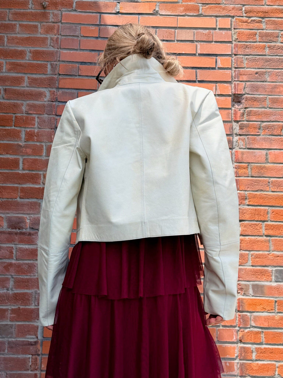 Dove Leather Simona Jacket - 590J368