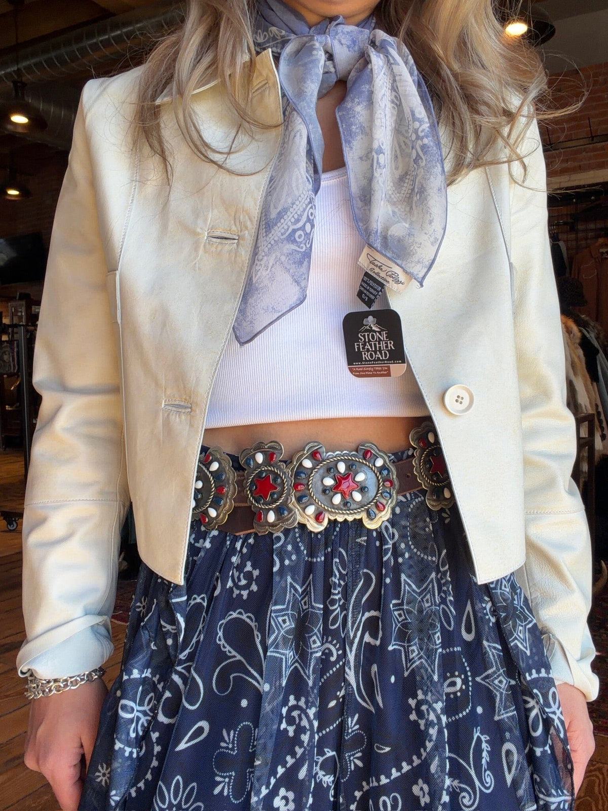 Dove Leather Simona Jacket - 590J368