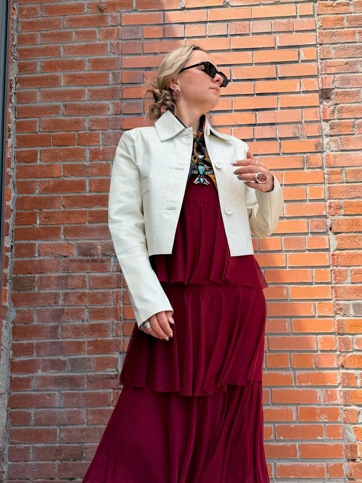 Dove Leather Simona Jacket - 590J368