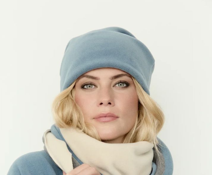 Dusty Blue Fleece Hat - 4128DB