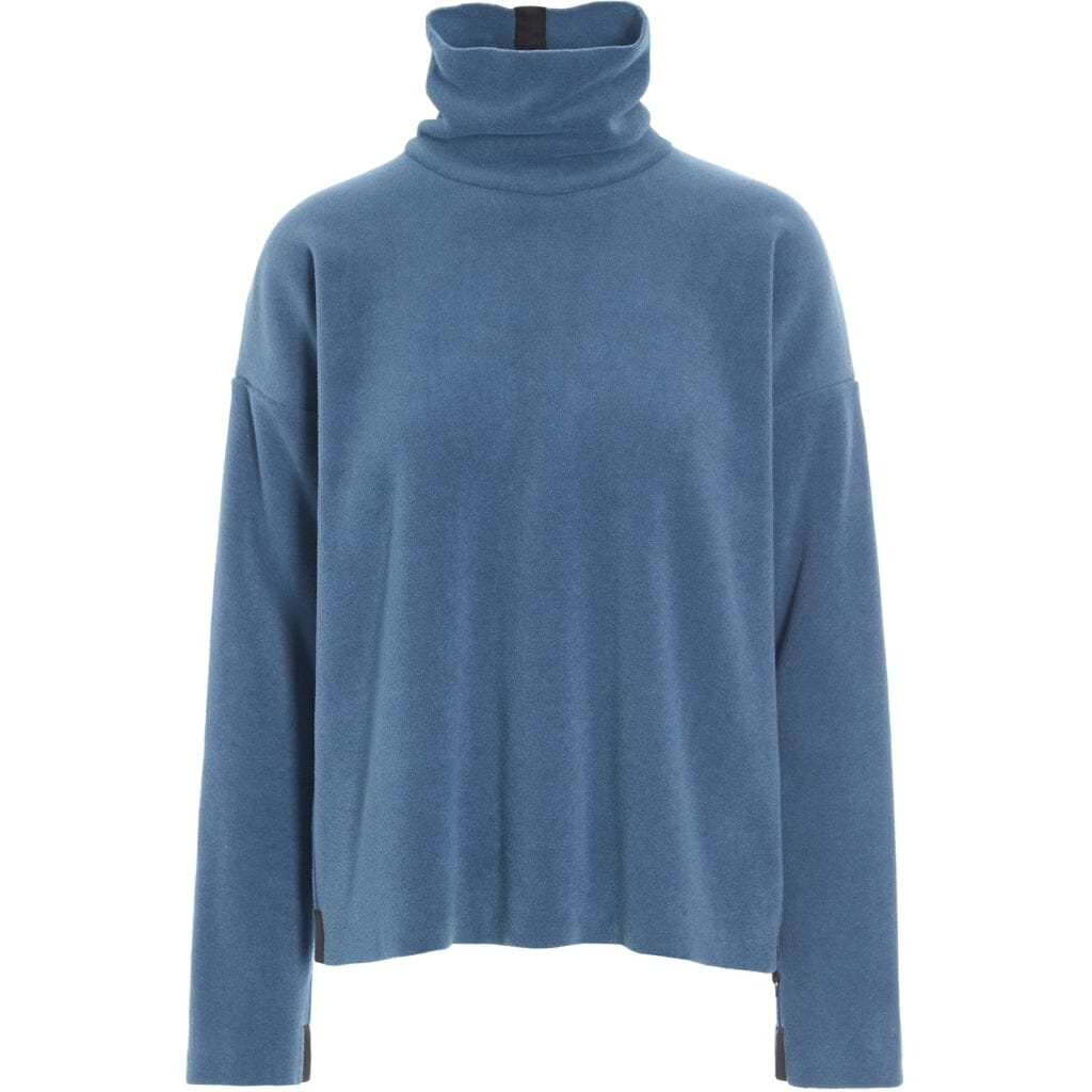 Dusty Blue Fleece High Neck Top - 1360DB