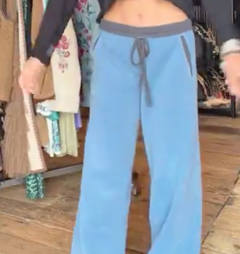 Dusty Blue Fleece Trouser - 2116DB