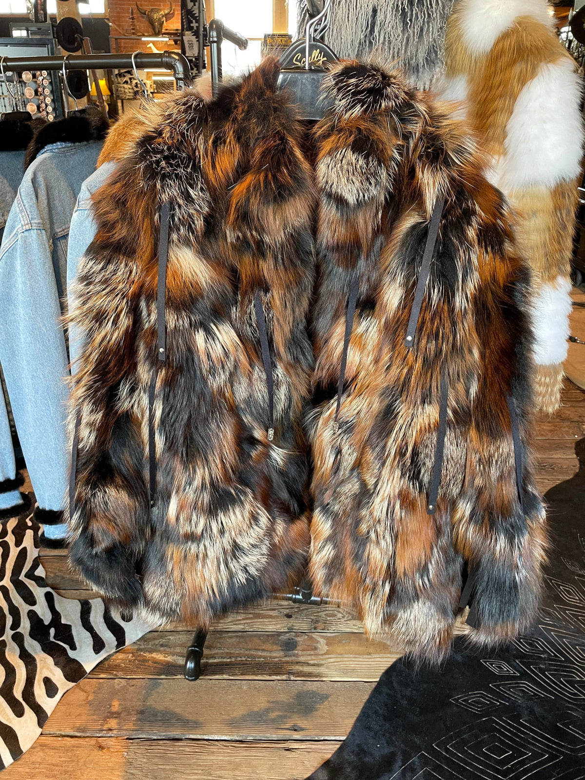 Earth Toned Fox Jacket - MK7588