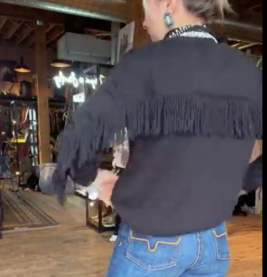 Ebony Cheyenne Fringed Sweater - 2571E