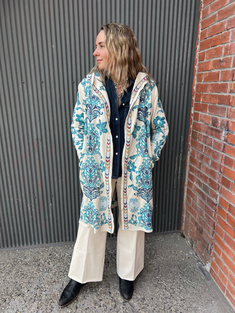 Ecru Biya Hooded Sweater - C56725