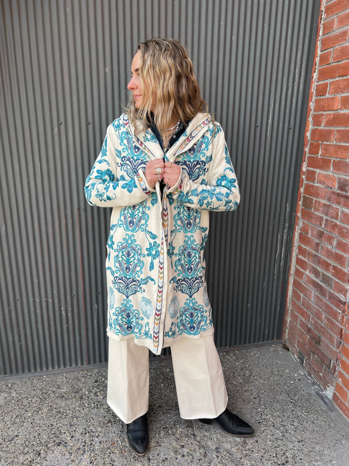 Ecru Biya Hooded Sweater - C56725