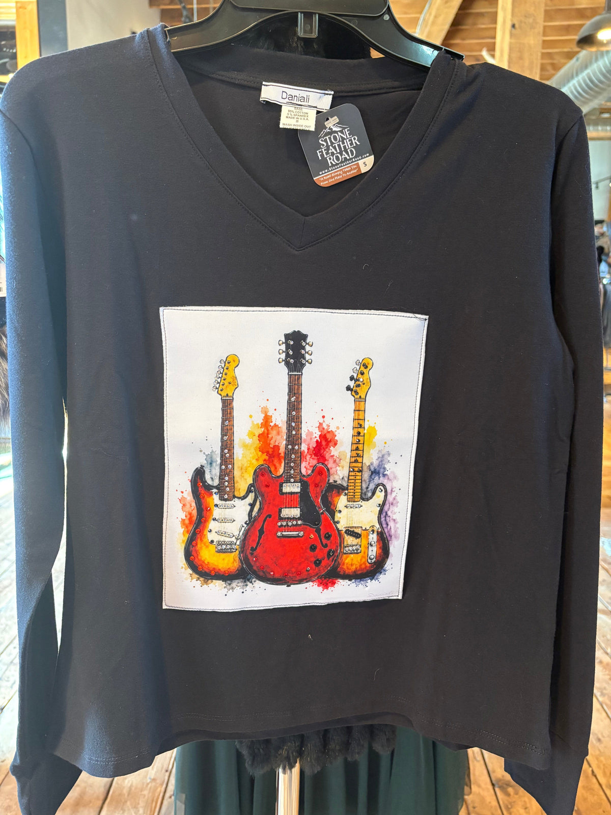 Electric Soul Long Sleeve Black Tee - DT2718