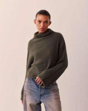 Elga Khaki Green Sweater - ELGKG