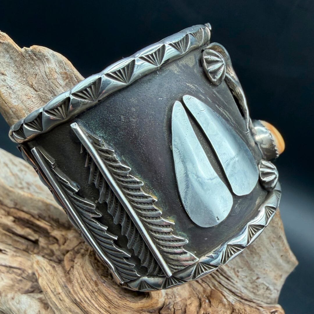 Elk Ivory and Sterling Cuff - CGE9