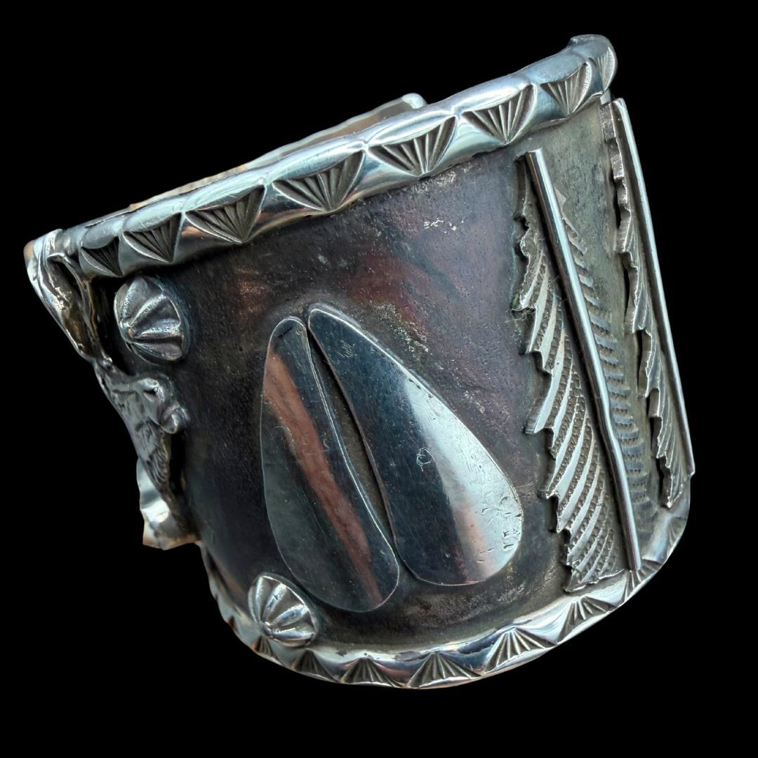 Elk Ivory and Sterling Cuff - CGE9