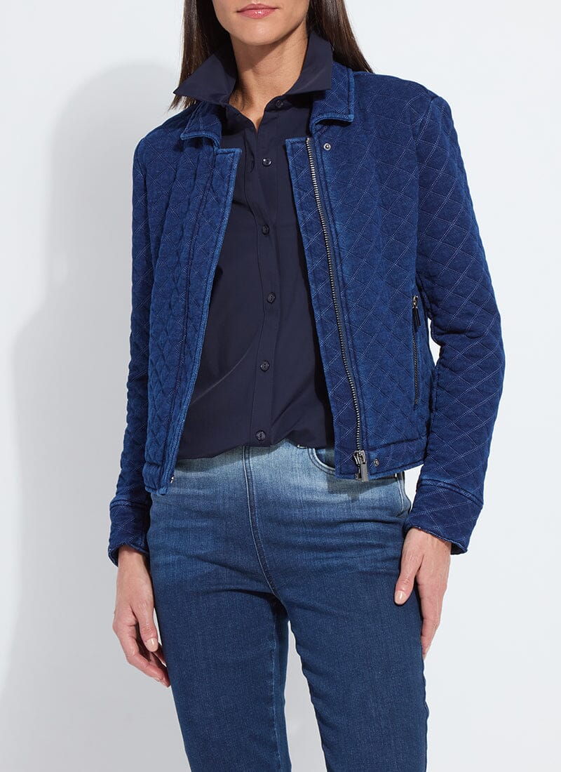 Elora Quilted Indigo Jacket - LY3754