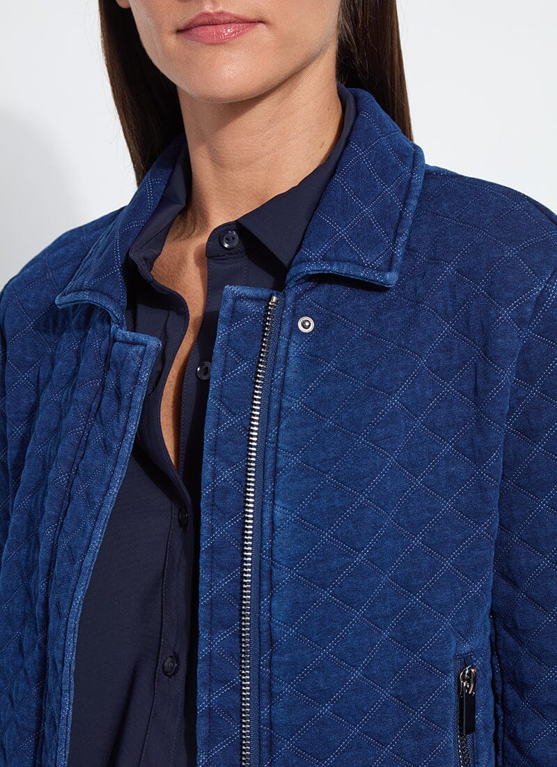 Elora Quilted Indigo Jacket - LY3754