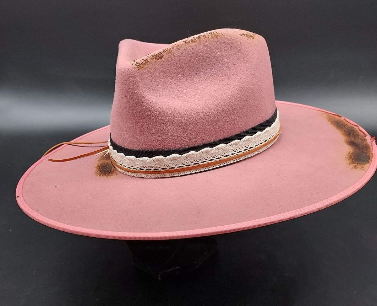 Embellished Rose Felt Hat - HIML60 - Size L