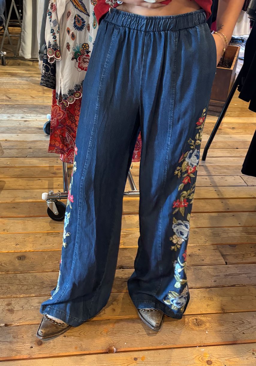 Embroidered Denim Pant - Johnny Was - W65426