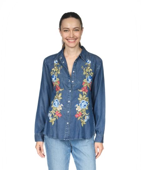 Embroidered Denim Shirt - W18426