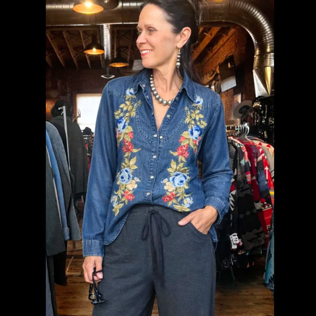 Embroidered Denim Shirt - W18426