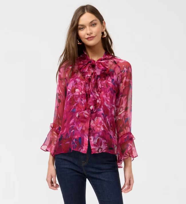 Emerie Rose Ruffle Blouse - Johnny Was - L16425