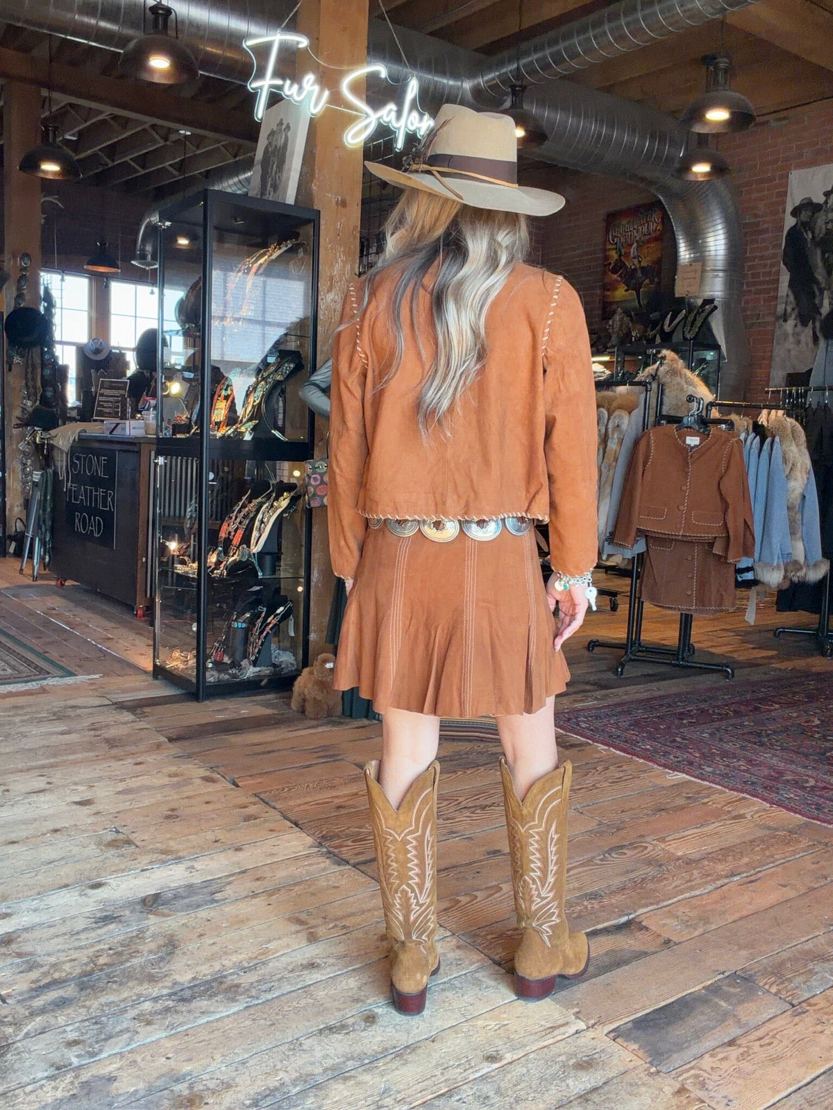 Esme Tan Suede Jacket - 407321