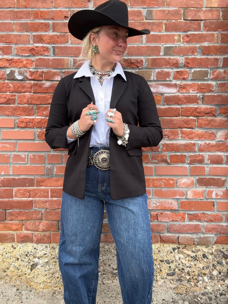 Essential Black Ponte Blazer - LY3579