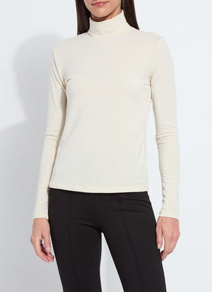 Essential Long Sleeve T-Neck - Latte - LY3482L