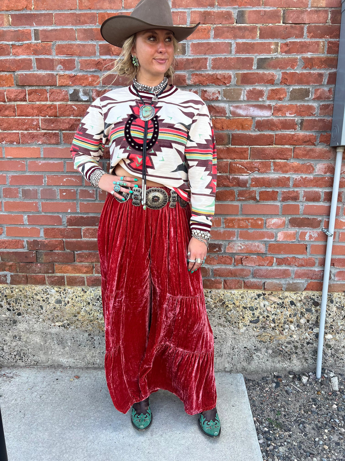 Etta Pant Mahogany - Double D Ranch - P626M