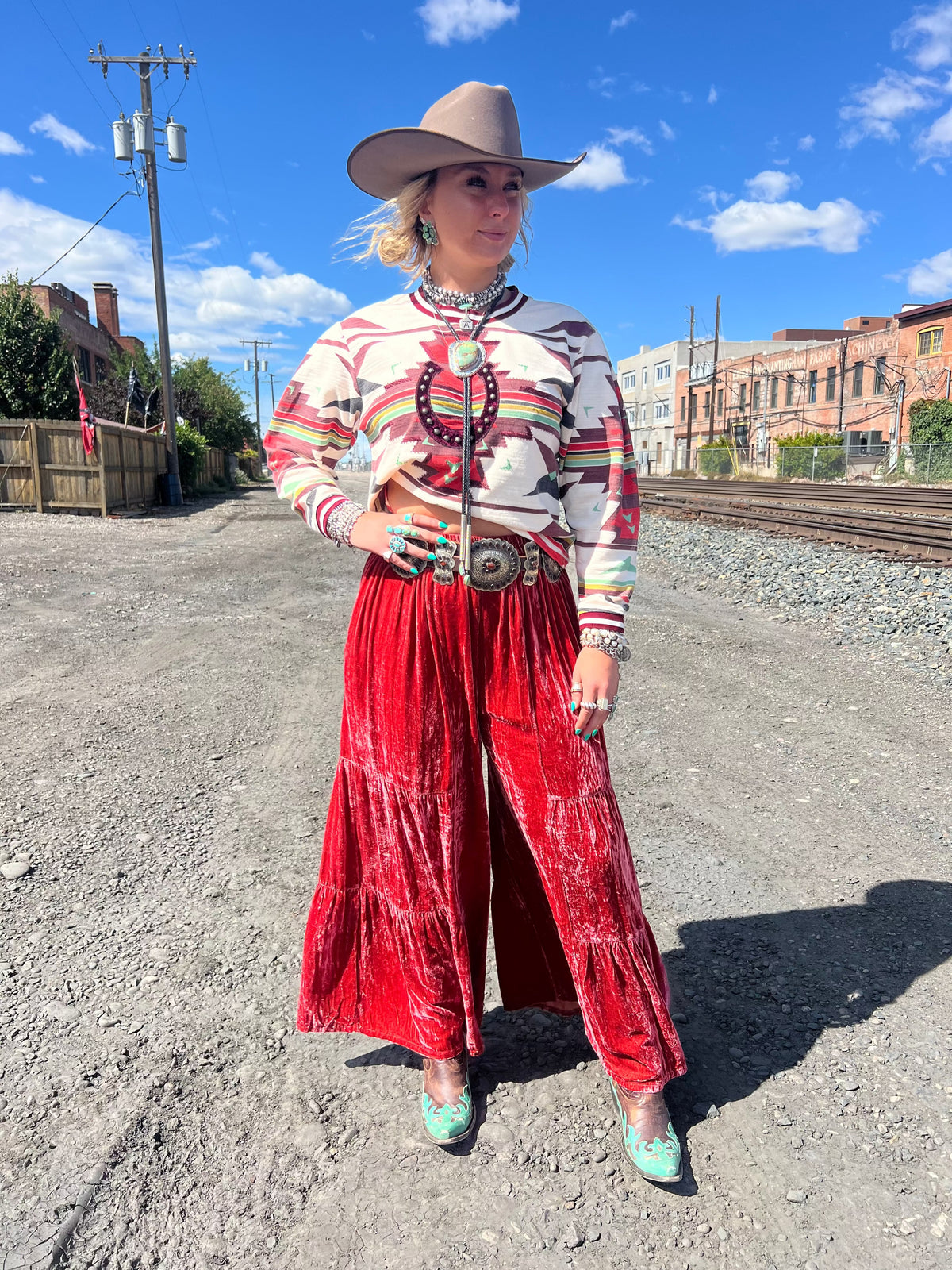 Etta Pant Mahogany - Double D Ranch - P626M